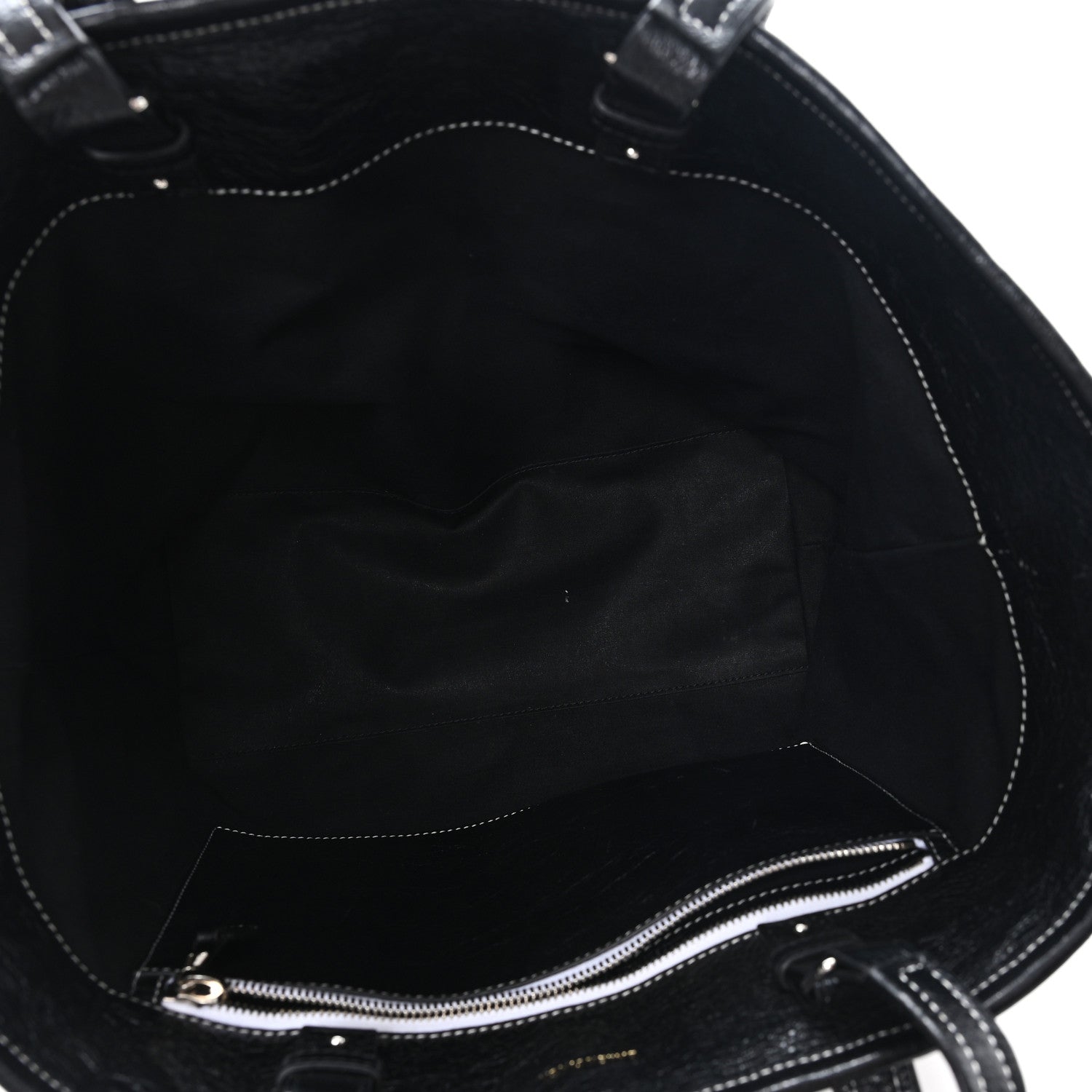 Balenciaga Agneau Arena Striped Patchwork Large Barbes East West Shopper Black White 5 of 11