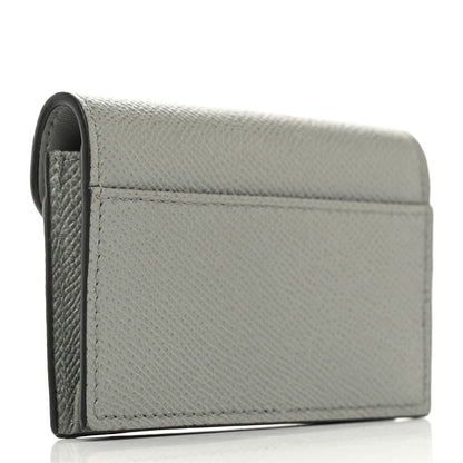Christian Dior Grained Calfskin Saddle Card Holder Gray 3 of 8
