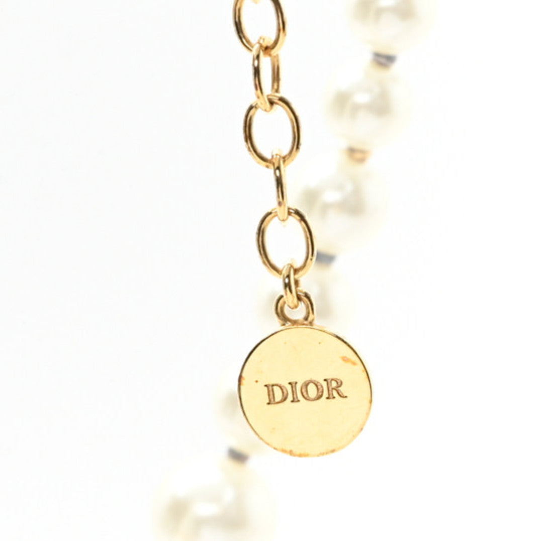 Christian Dior Pearl 30 Montaigne Choker Necklace Gold 1781852