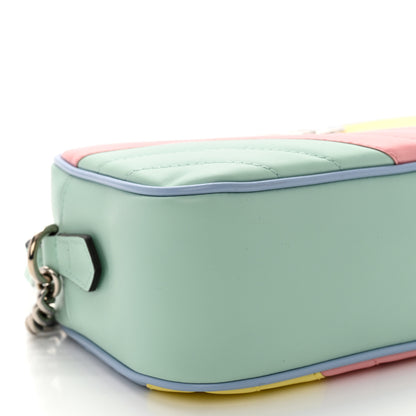 Gucci Calfskin Matelasse Diagonal Small GG Marmont Chain Shoulder Bag Multicolor Pastel 9 of 11