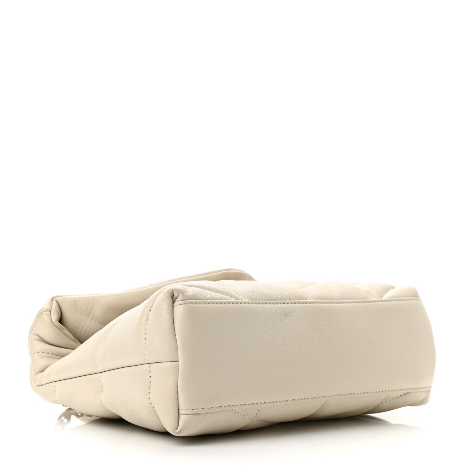 Saint Laurent Lambskin Quilted Toy Loulou Puffer Monogram Chain Satchel Crema Soft 3 of 10