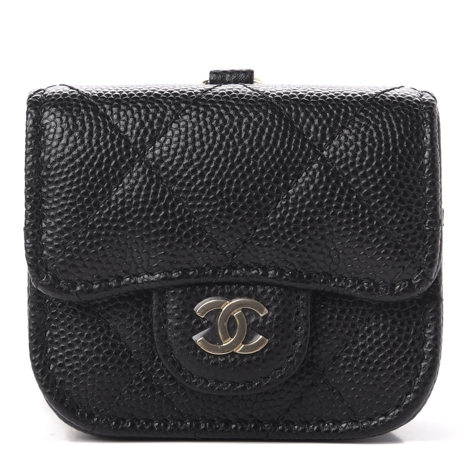 Chanel Caviar Quilted Airpods Pro Case Black 1 of 8