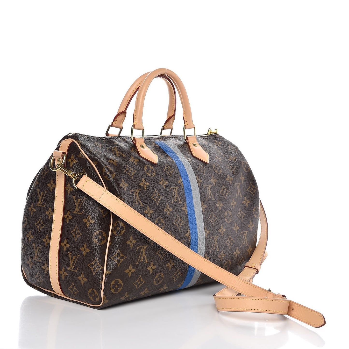 Monogram My LV Heritage Speedy Bandouliere 35 Gris Blue De France