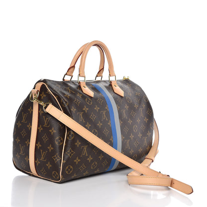Louis Vuitton Monogram My LV Heritage Speedy Bandouliere 35 Gris Blue De France 4 of 8