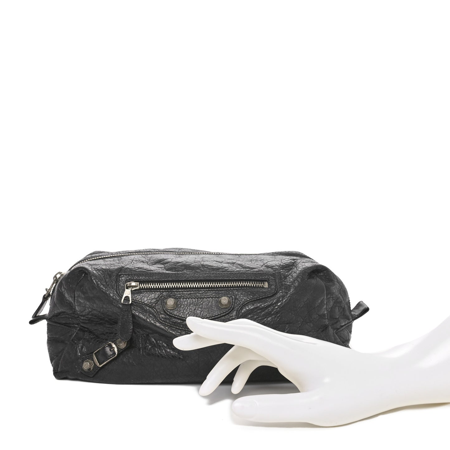 Agneau Classic Hardware Pencil Case Black