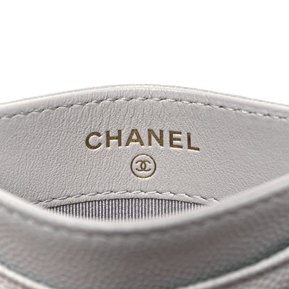 Chanel Caviar Quilted Card Holder Grey 7 of 10