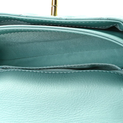 Chanel Calfskin Quilted Top Handle Flap Light Blue 5 of 12
