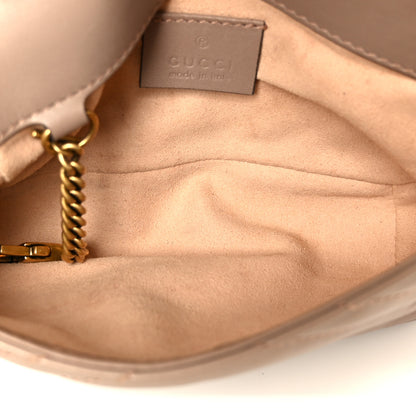 Gucci Calfskin Matelasse Super Mini GG Marmont Shoulder Bag Porcelain Rose 5 of 11