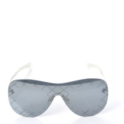 Chanel Shield Runway Sunglasses 2747 Silver Grey 3 of 7