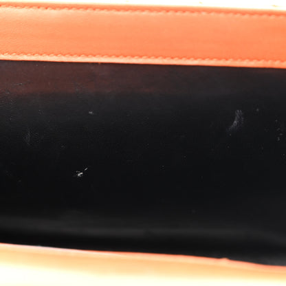Saint Laurent Smooth Calfskin Matelasse Chevron Medium Monogram Satchel Mandarine 11 of 14