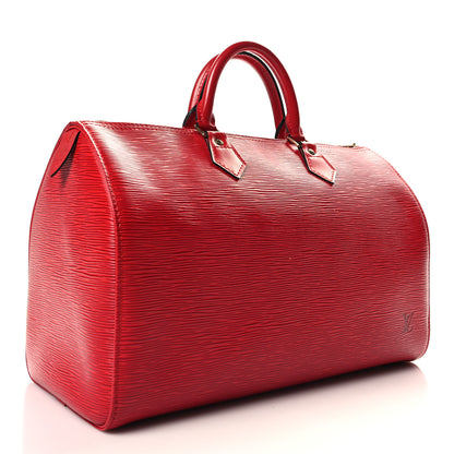 Louis Vuitton Epi Speedy 35 Castillan Red 3 of 10
