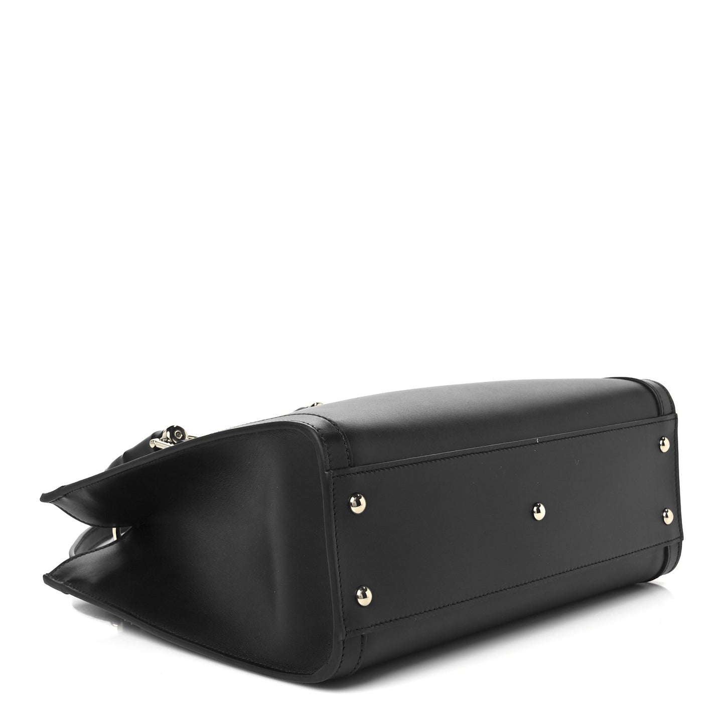 Sweetbread Calfskin Medium Diana Tote Bag Black