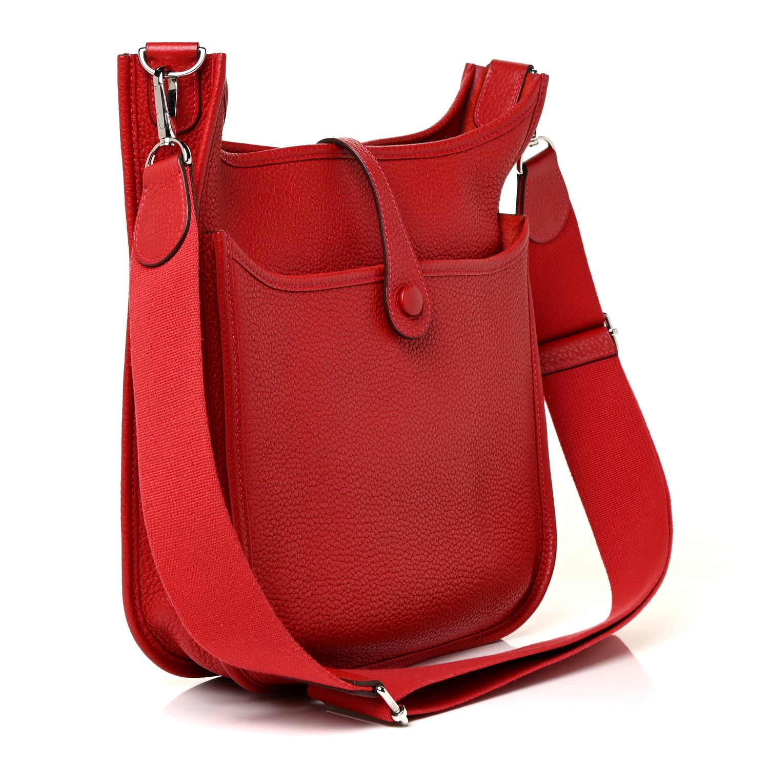 Hermes Taurillon Clemence Evelyne III PM Rouge Casaque 2 of 11