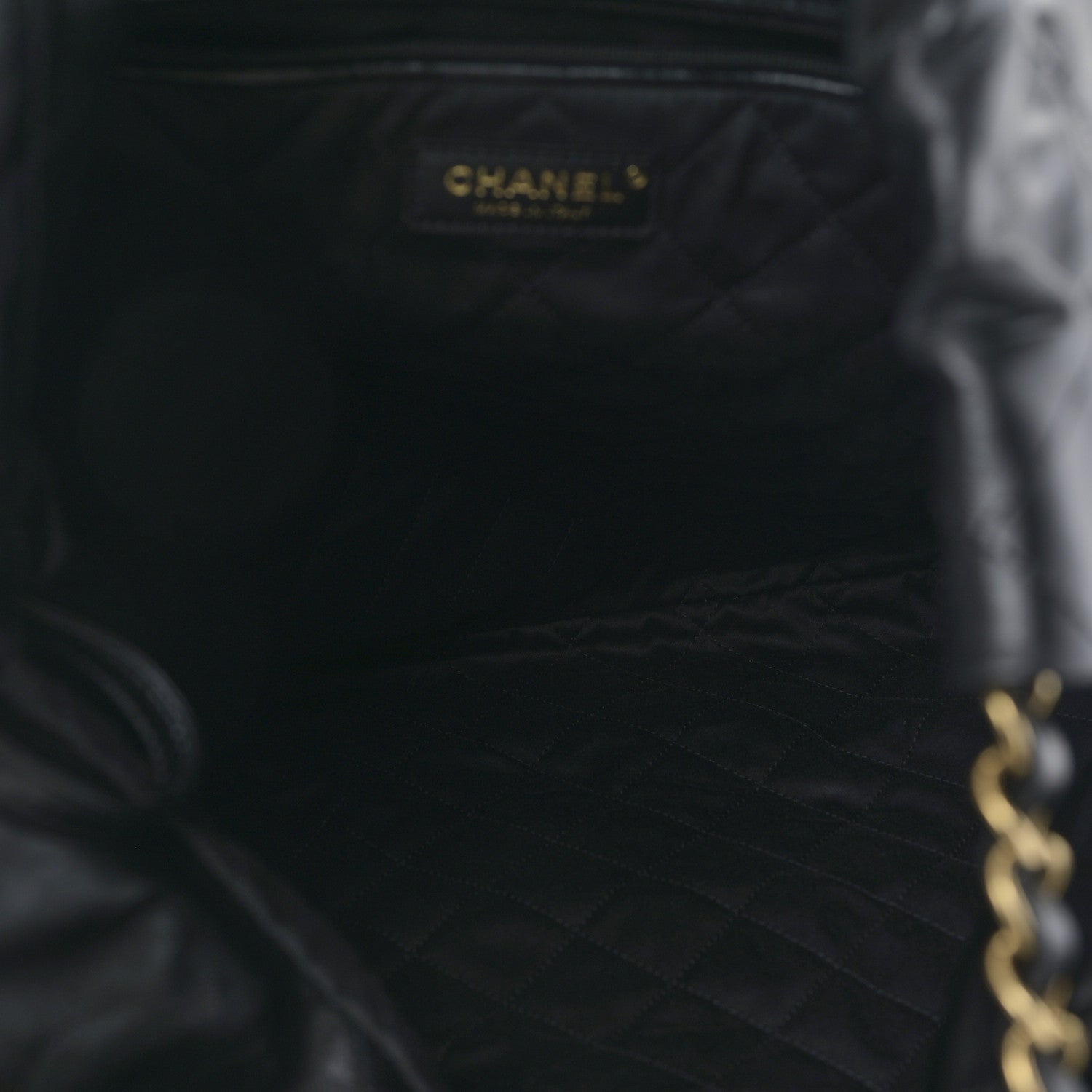 Chanel Shiny Calfskin Quilted Large Chanel 22 Black 6 of 10