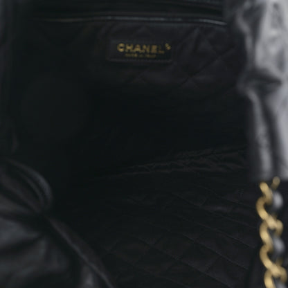 Chanel Shiny Calfskin Quilted Large Chanel 22 Black 6 of 10
