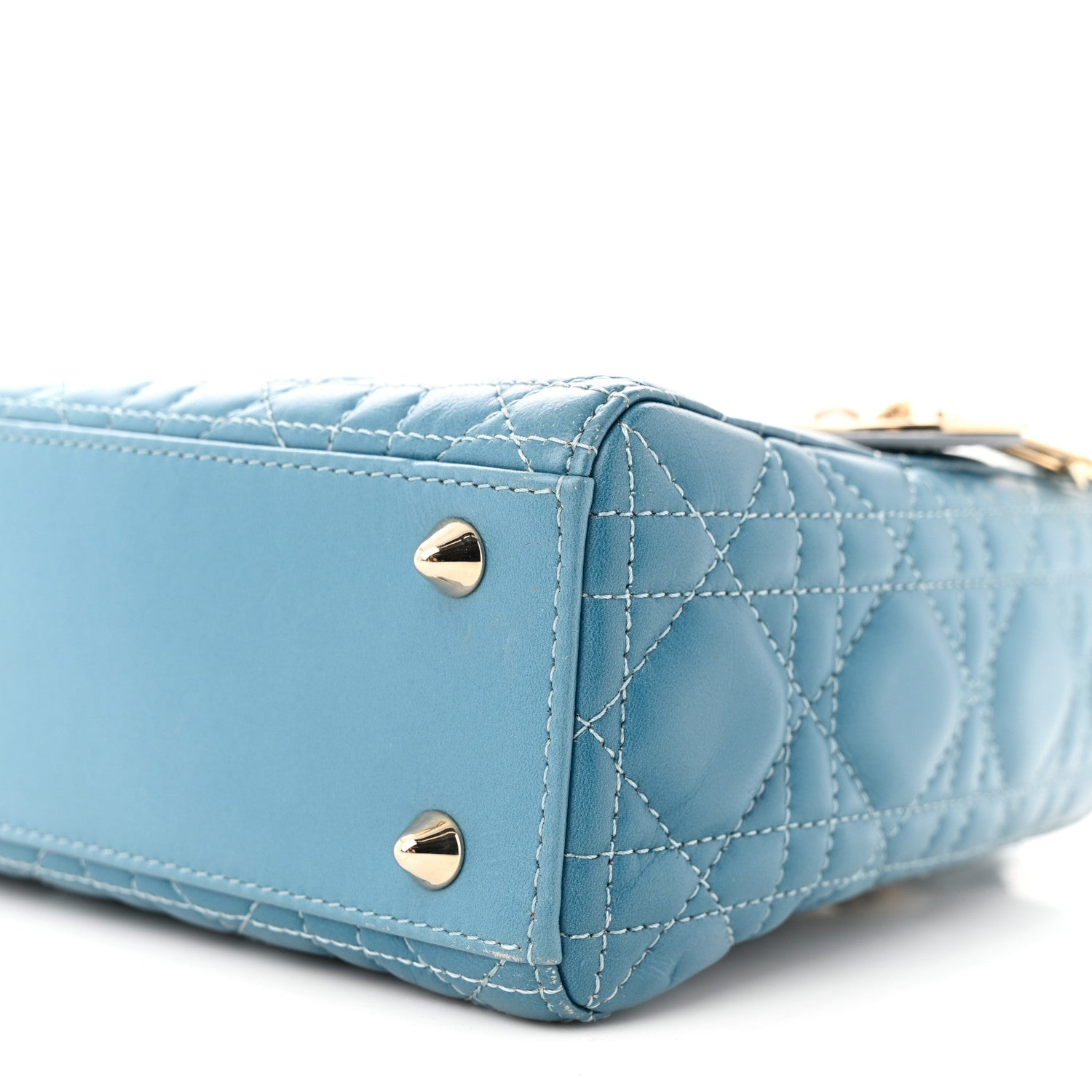 Christian Dior Lambskin Cannage Gradient Small My Lady Dior Denim Blue 10 of 12