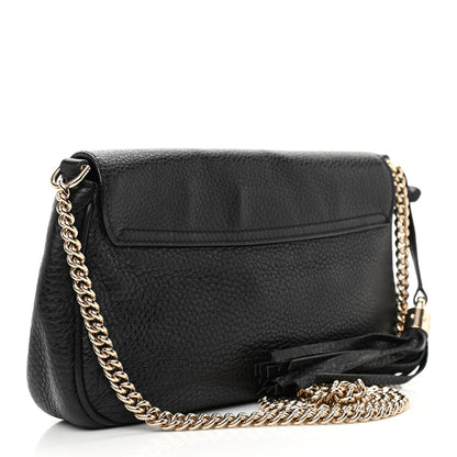 Gucci Pebbled Calfskin Medium Soho Flap Crossbody Black 3 of 9