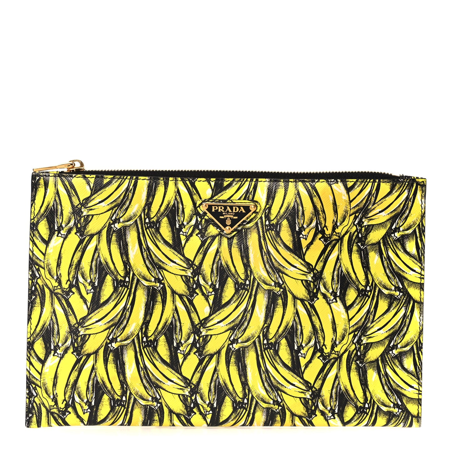 Saffiano Banane Clutch Giallo