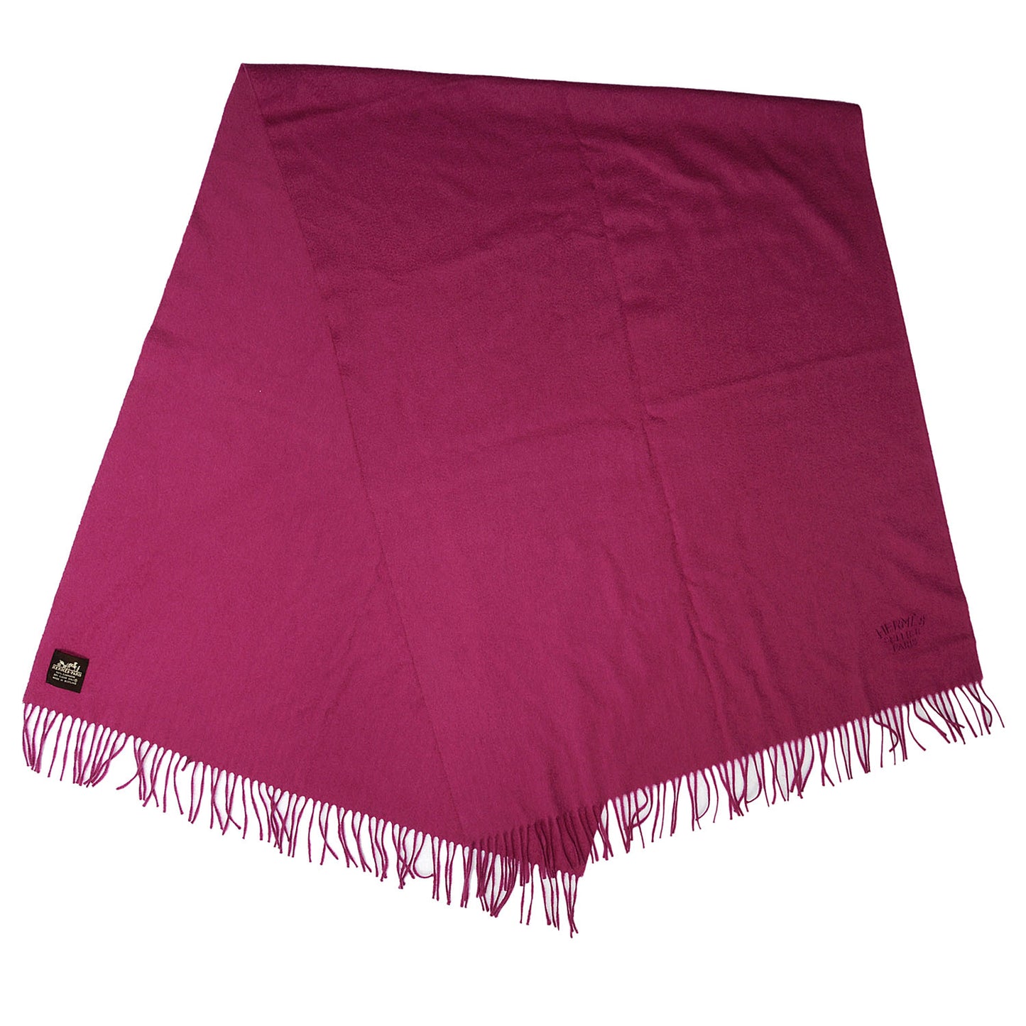 Cashmere Broderie Scarf Fuchsia