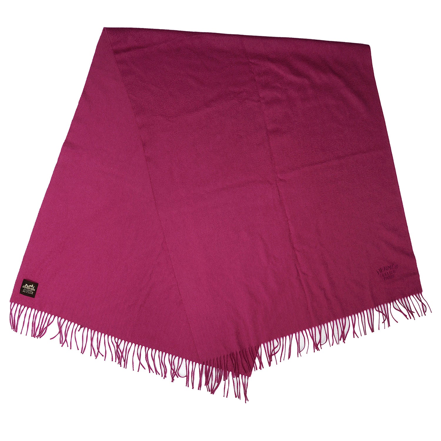 Hermes Cashmere Broderie Scarf Fuchsia 4 of 5