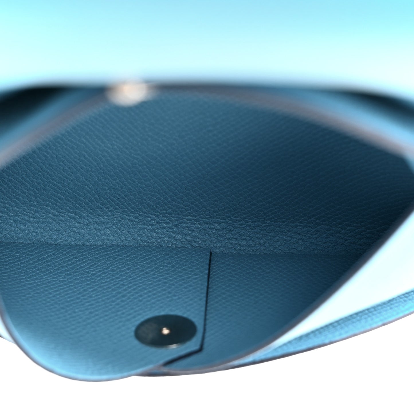 Madame Calfskin Duo Calvi Card Case Bleu du Nord