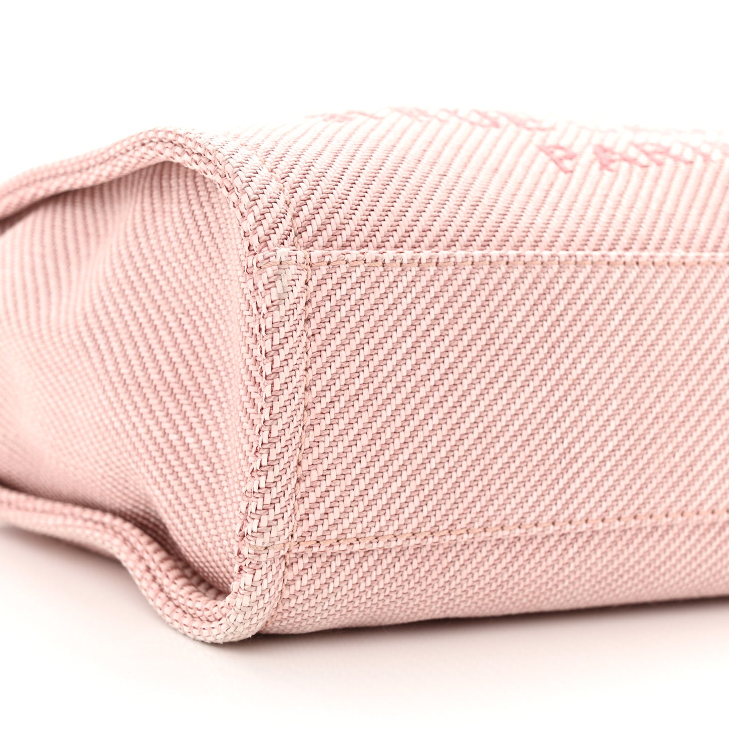 Mixed Fibers Calfskin Mini Deauville Tote Rose Pink