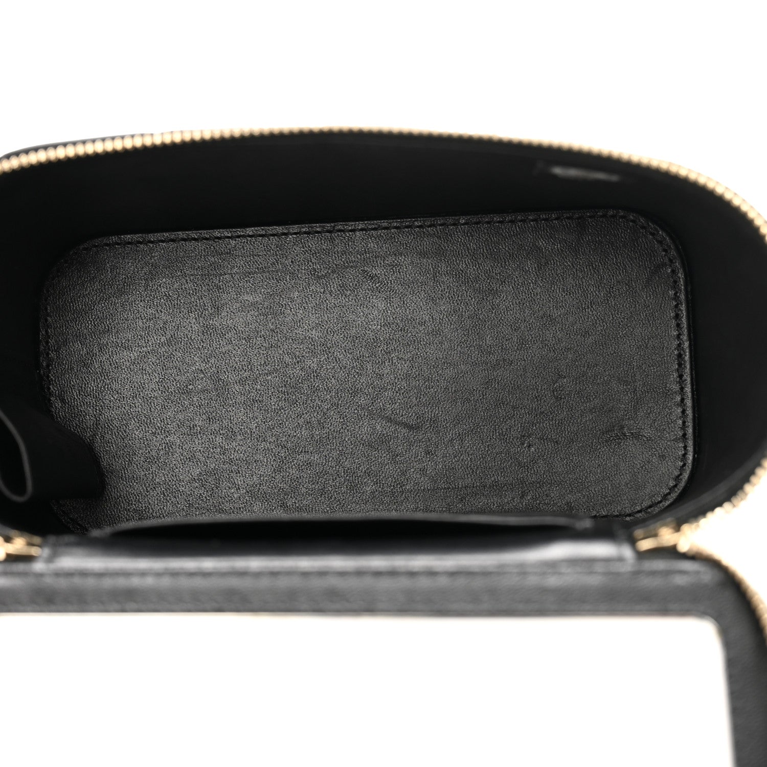 Chanel Lambskin Quilted Metal Small Top Handle Vanity Case With