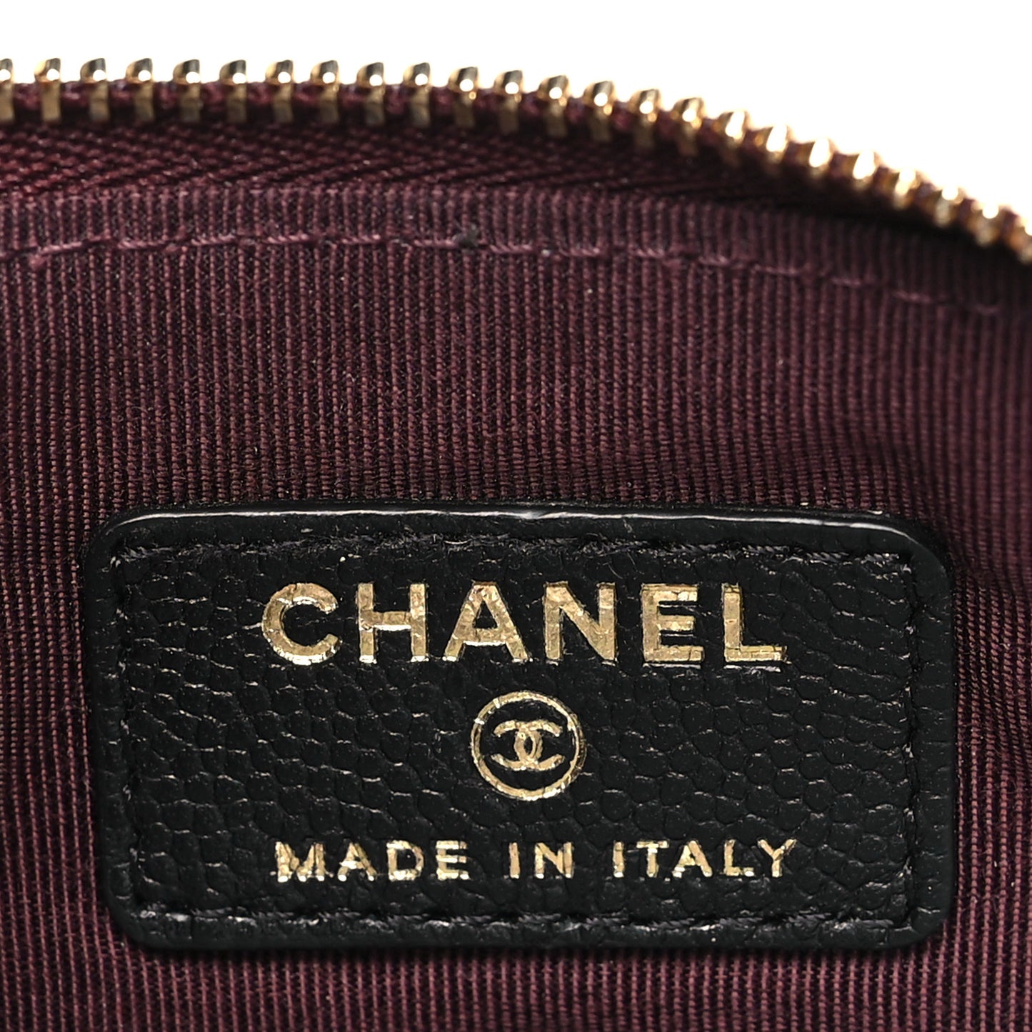 Caviar Quilted Small Cosmetic Case Black