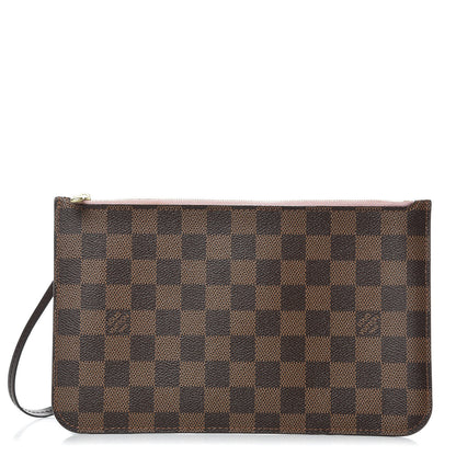 Louis Vuitton Damier Ebene Neverfull MM GM Pochette Rose Ballerine 1 of 7