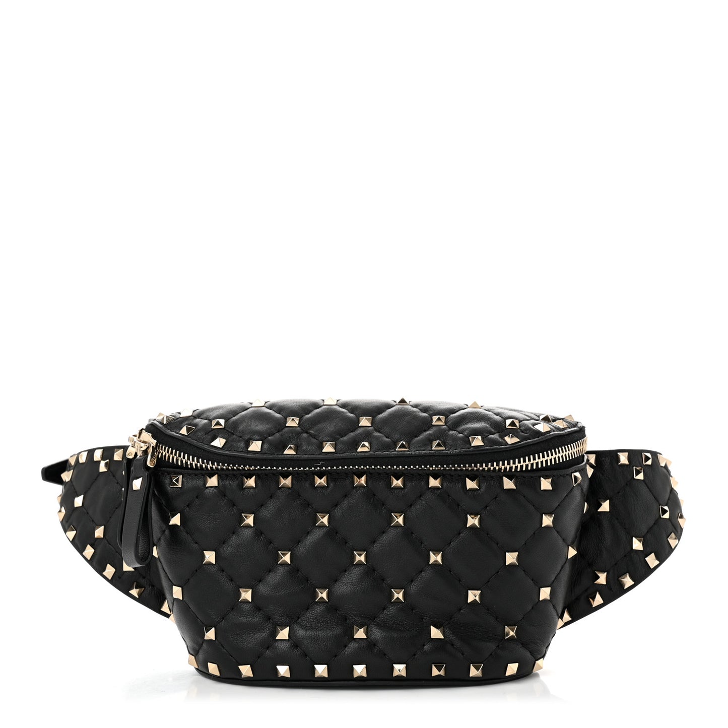 Nappa Rockstud Spike Belt Bag 95 Black