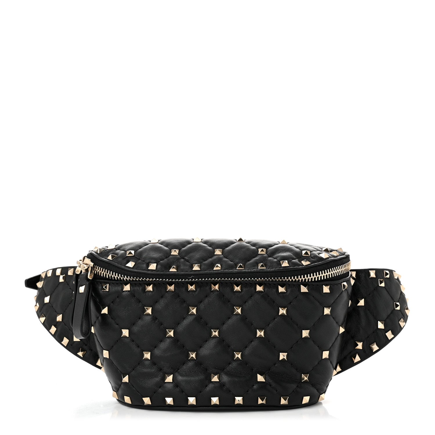 Valentino Garavani Nappa Rockstud Spike Belt Bag 95 Black 1 of 11