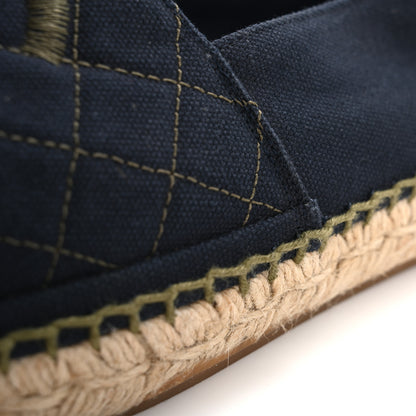 Chanel Fabric Biarritz CC Espadrilles 41 Blue Green 11 of 13