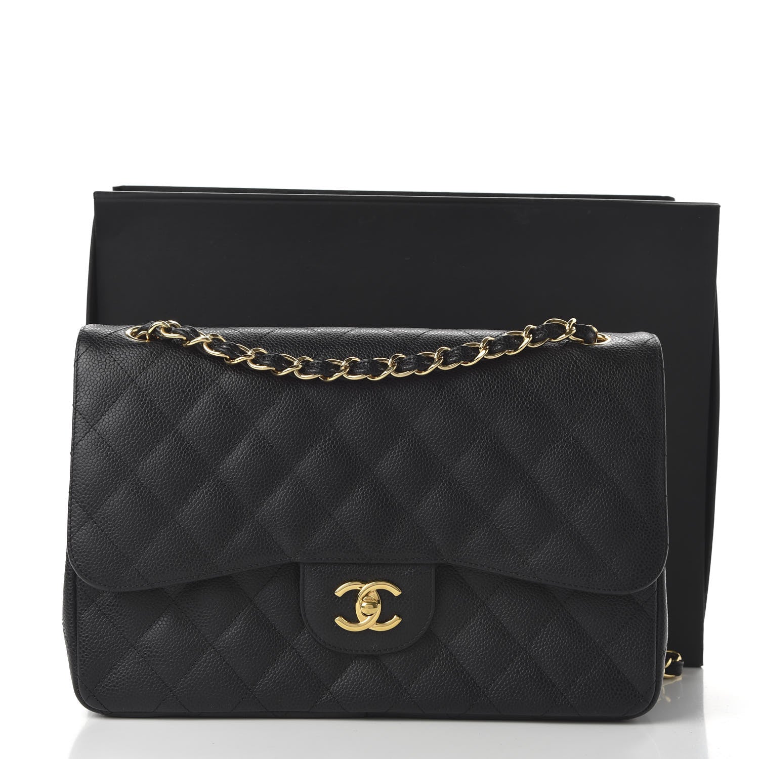 Chanel Caviar Quilted Jumbo Double Flap Black 11 of 11