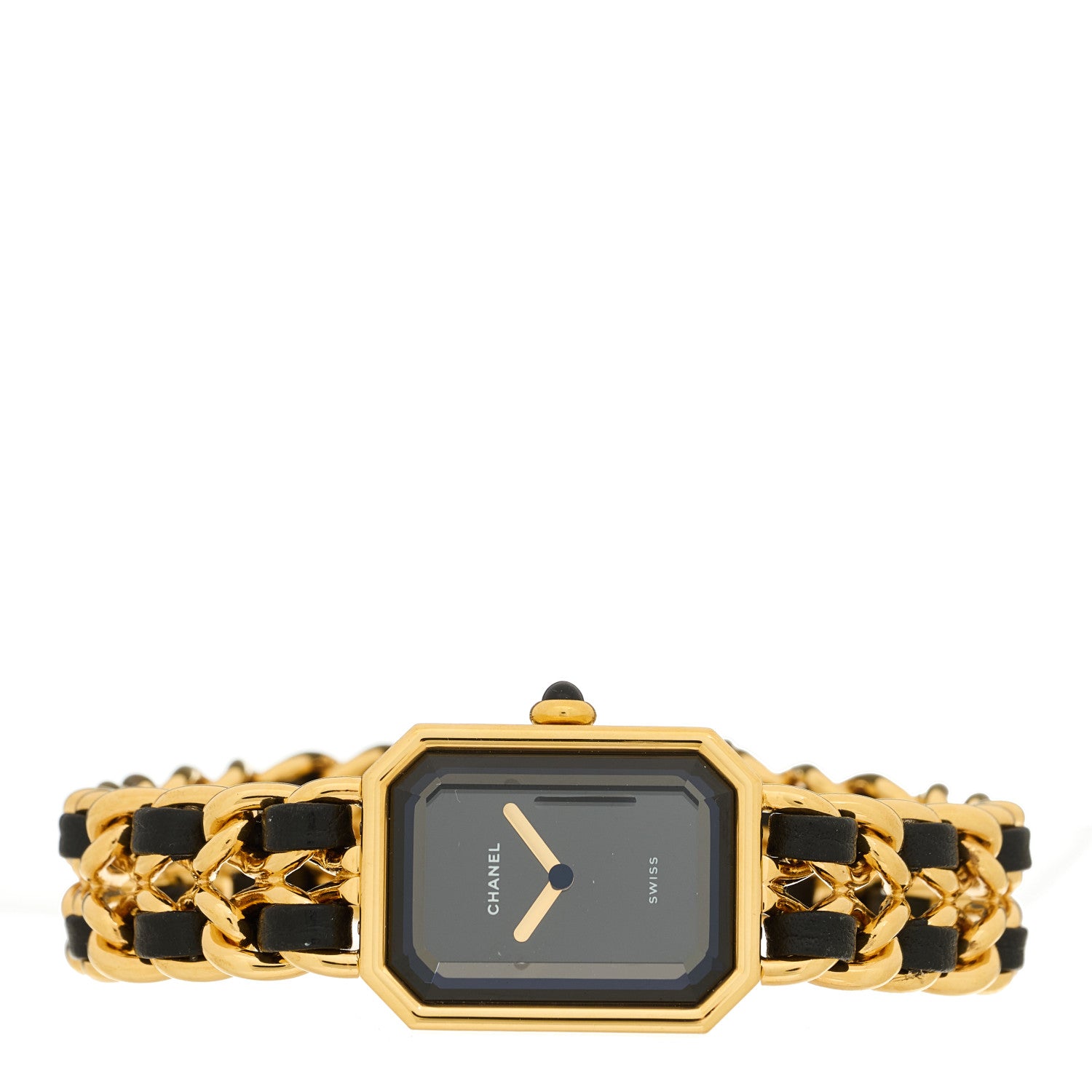 Chanel Stainless Steel Lambskin 20mm Chain Premiere Quartz Watch Gold L 2 of 4
