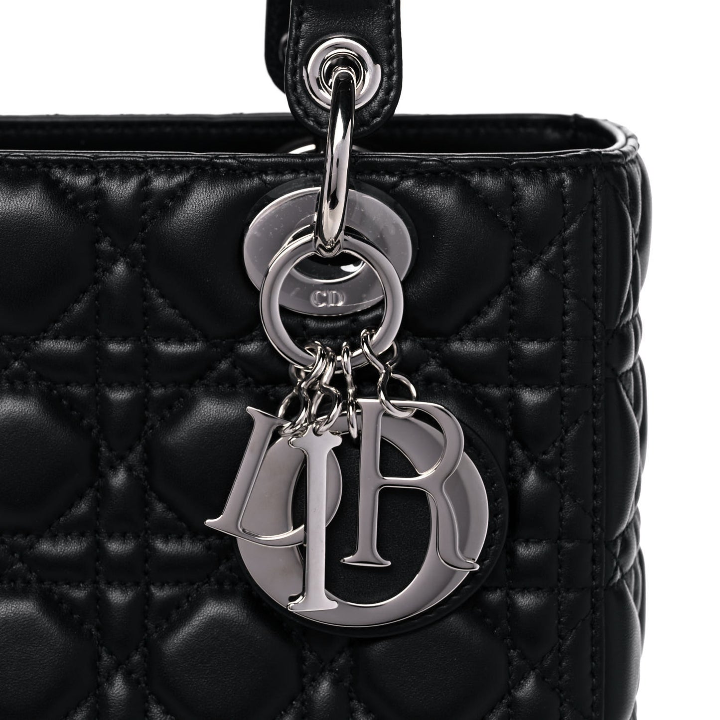 Lambskin Cannage Medium Lady Dior Black