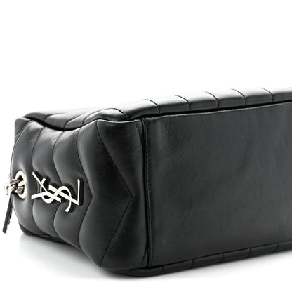 Saint Laurent Calfskin Y Quilted Monogram Small Loulou Bowling Bag Black 9 of 11