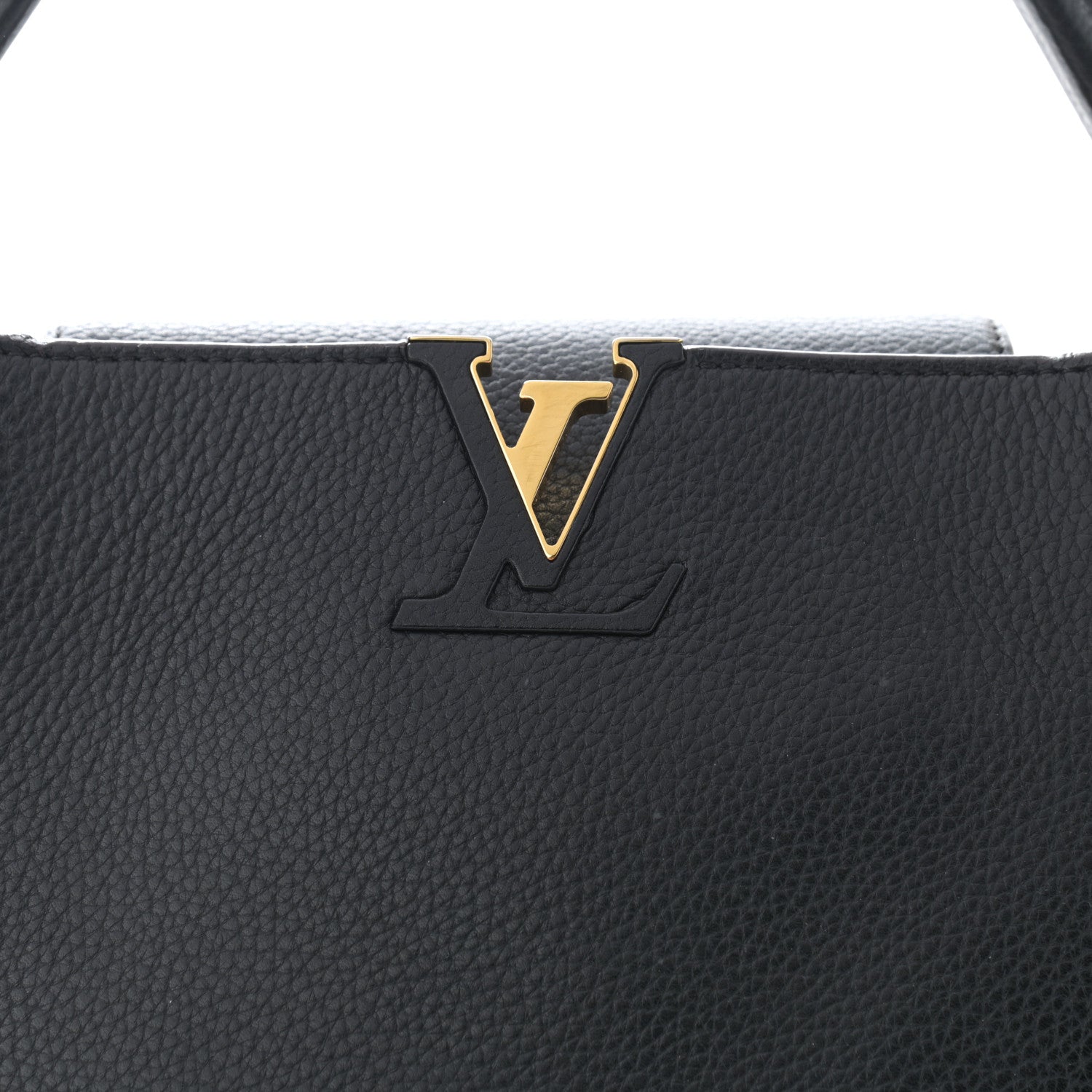 Louis Vuitton Taurillon Capucines MM Black Fuchsia 8 of 11