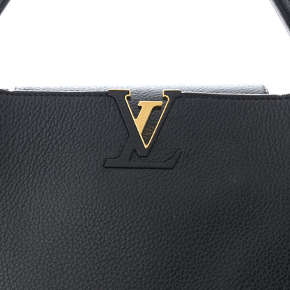 Louis Vuitton Taurillon Capucines MM Black Fuchsia 8 of 11