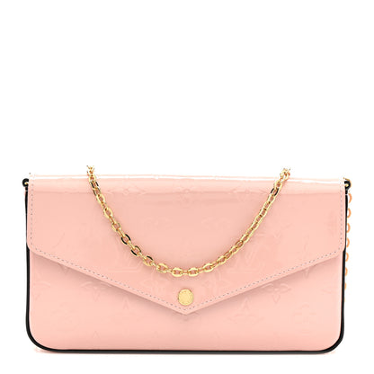Louis Vuitton Vernis Felicie Chain Wallet Rose Ballerine 1 of 11