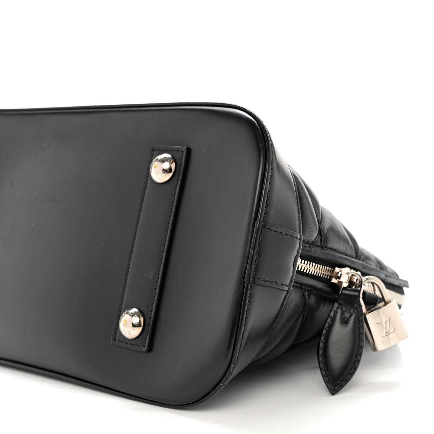 Lambskin Studded Malletage Alma PM Black