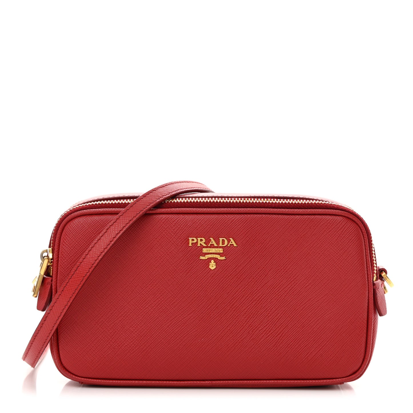 Saffiano Mini Camera Crossbody Fuoco