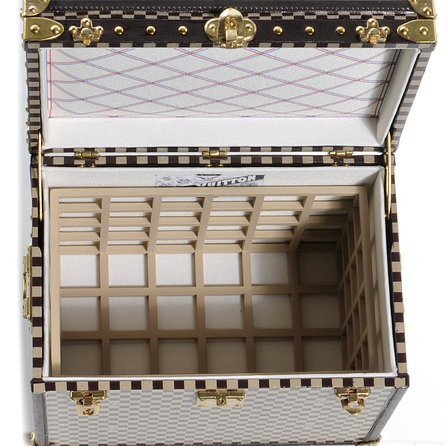 Damier 1895 Ladies Hat Trunk Mini Malle Chapeaux Jewelry Box VIP