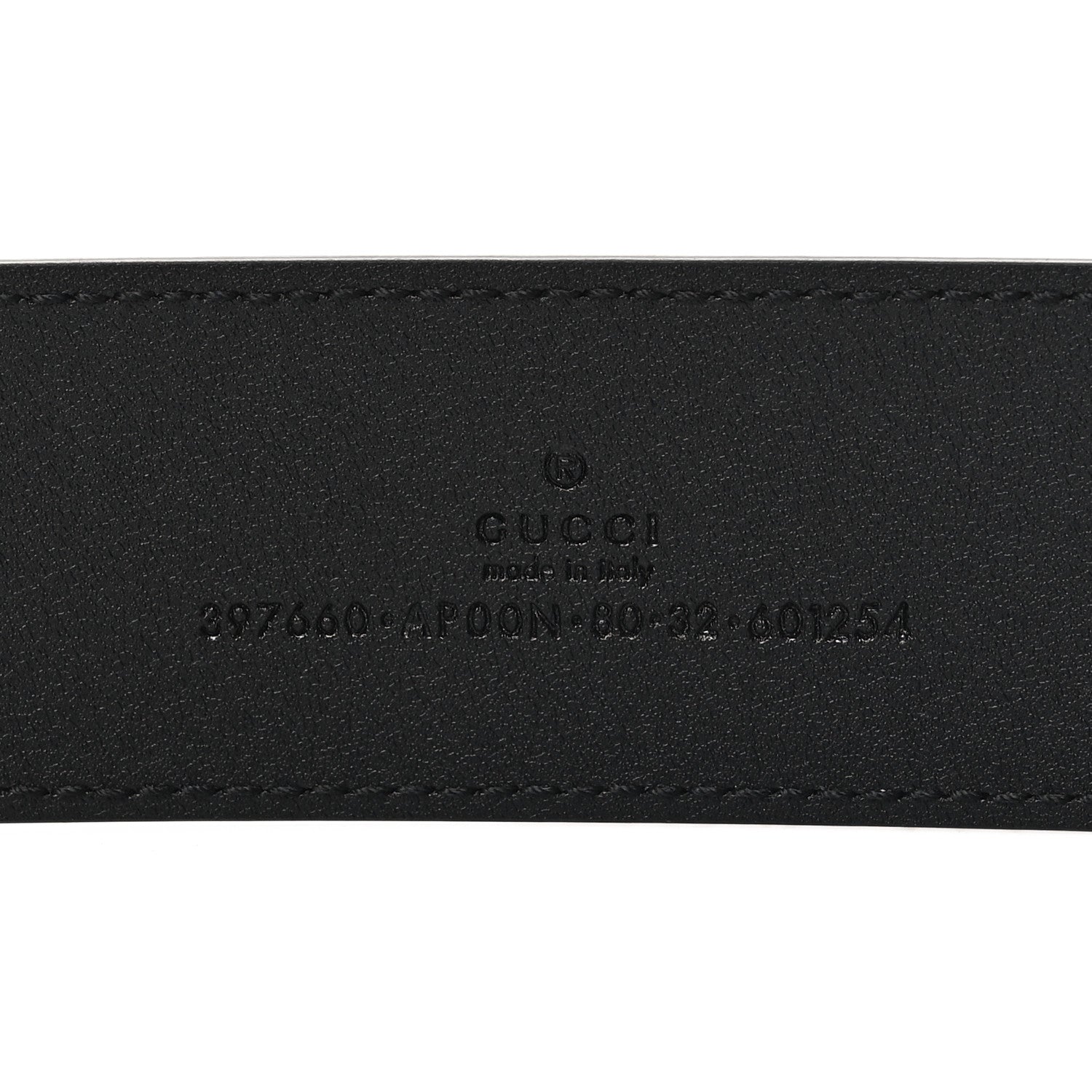 Gucci Moon Calfskin Nickel Double G 40mm Belt 80 32 Black 5 of 5