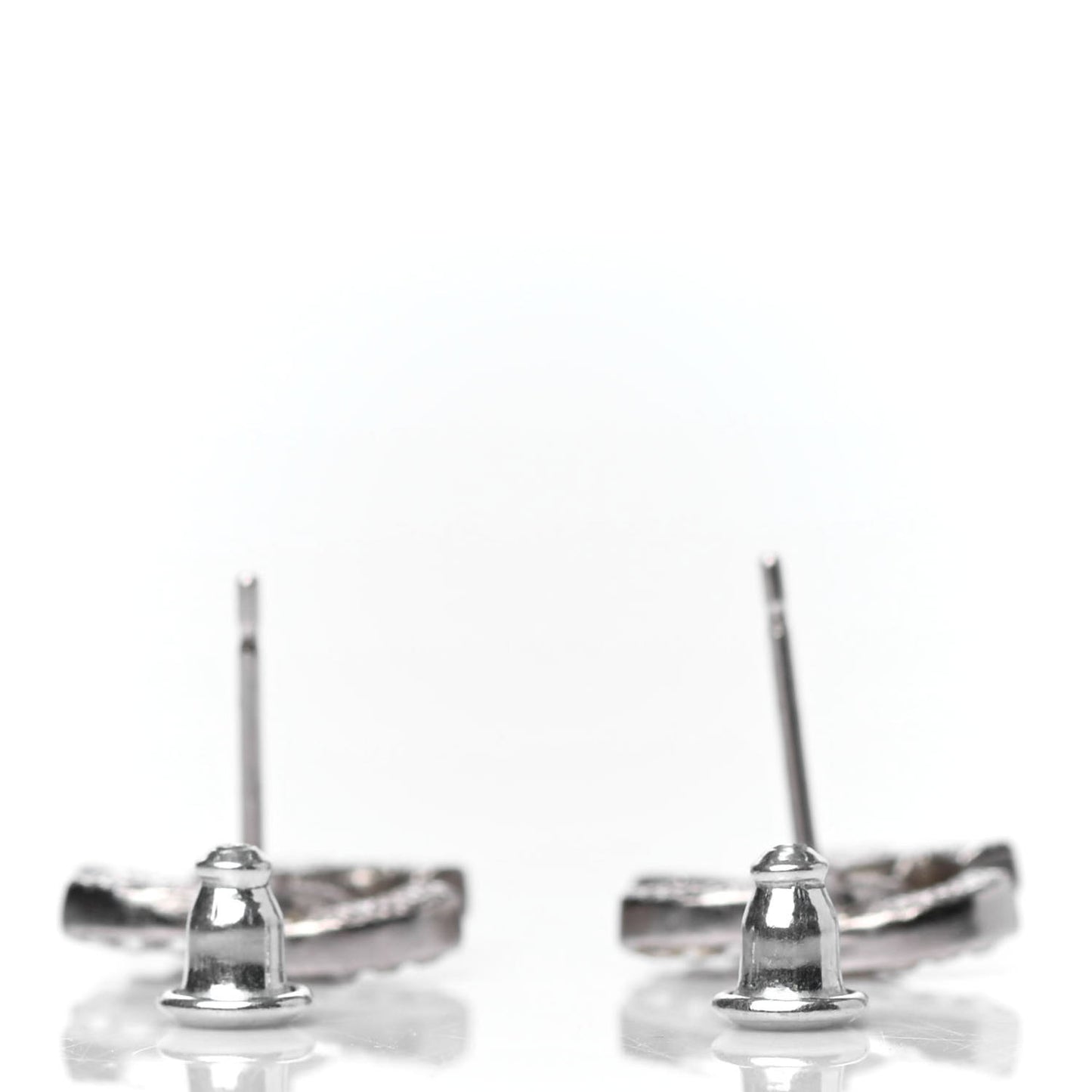 Crystal CC Earrings Silver