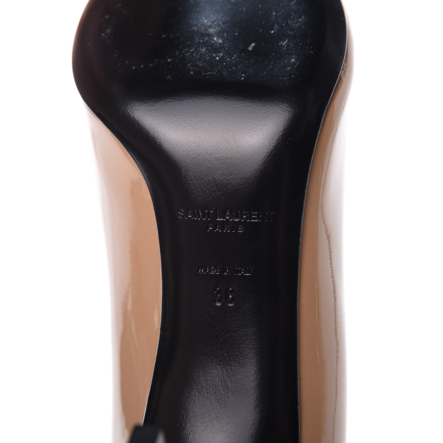 Saint Laurent Patent Classic Paris 105 Escarpin Pumps 38 Nude 7 of 13