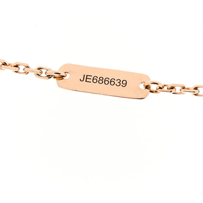 Van Cleef & Arpels 18K Rose Gold Diamond Black Onyx Vintage Alhambra Pendant Necklace 6 of 7