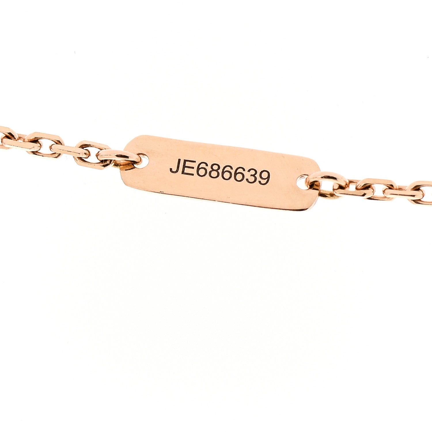 Van Cleef & Arpels 18K Rose Gold Diamond Black Onyx Vintage Alhambra Pendant Necklace 7 of 8