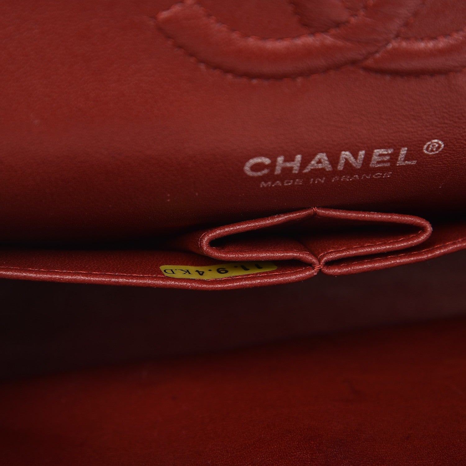 Chanel Caviar Quilted Medium Double Flap Dark Red 9 of 11