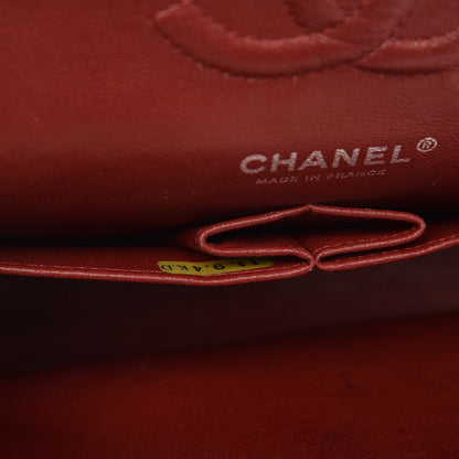 Chanel Caviar Quilted Medium Double Flap Dark Red 9 of 11