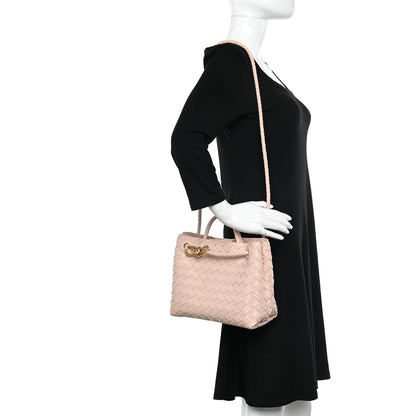 Bottega Veneta Nappa Intrecciato Small Andiamo Shoulder Bag Nude 2 of 9